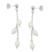 Earring Pearls On Chain Silver 925