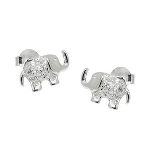 Earrings Studs Elephant Silver 925