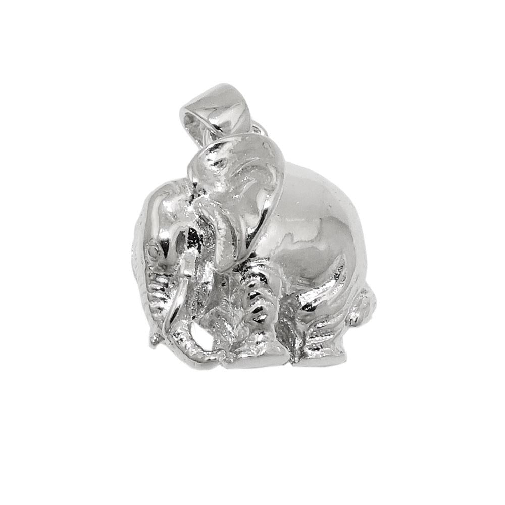 Pendant Elephant Polished Silver 925