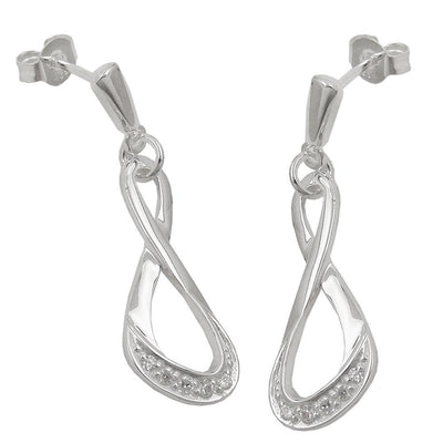 Stud Earrings With Zirconias Silver 925