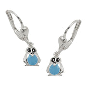 Leverback Earrings Penguin Silver 925