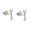 Stud Earrings Screw-wrench Silver 925