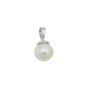 8mm Fresh Water Pearl Charm Pendant, Silver 925