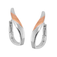 Hoop Earrings Patterned Silver 925