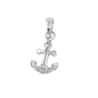 Anchor Pendant with Zirconium, Silver 925