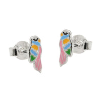 Earrings Studs Parrot Colour Silver 925