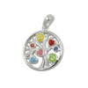 Pendant Tree Of Live Coloured Silver 925