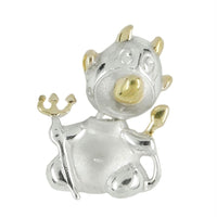 Pendant Devil 2-ton Polished Silver 925