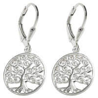 Leverback Earrings Tree Silver 925