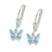 Leverback Earrings Butterfly Silver 925
