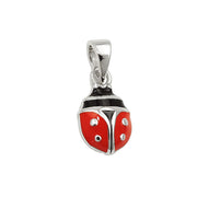 Pendant Ladybird Red-black Silver 925