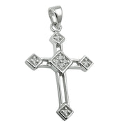 Pendant Cross With Zirconia Silver 925