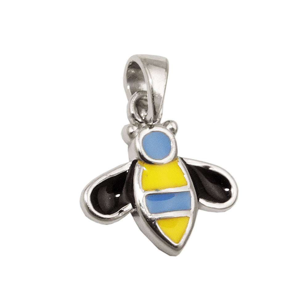 Bee Multi-colored Charm, Silver 925