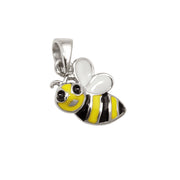 Bee in Yellow and Black Charm, Silver 925
