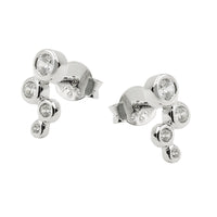 Stud Earring 4x Zirconias Silver 925