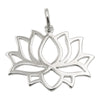 Pendant Lotus Flower Rhodium Silver 925
