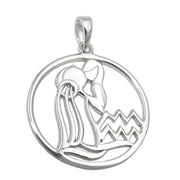 Zodiac Pendant Aquarius Silver 925