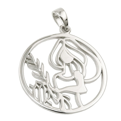 Zodiac Sign Pendant Virgo Silver 925