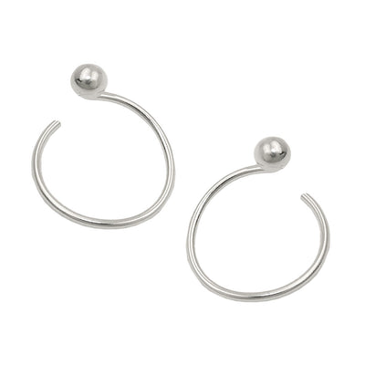 Earring Ear Cuffs Spiral Ball Silver 925