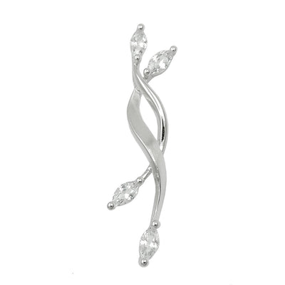 Pendant Zirconia Matt-glossy Silver 925