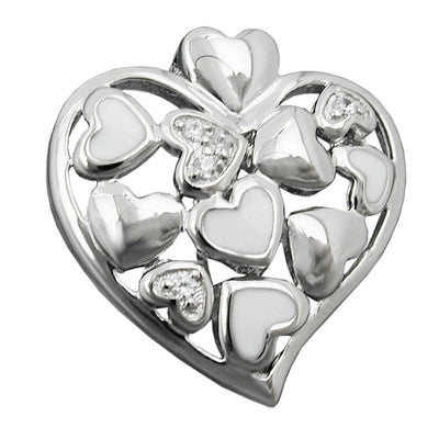 Pendant Heart With Zirconias Silver 925