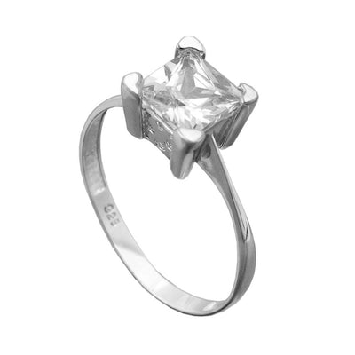 Ring, With Zirconia, Silver 925