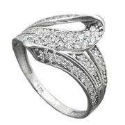Ring, With Many Zirconia, Silver 925
