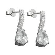 Earrings Zirconia White Silver 925