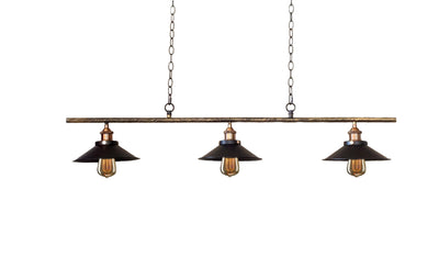 Lillian 3-light Black 47-inch Edison Pendant with Bulbs