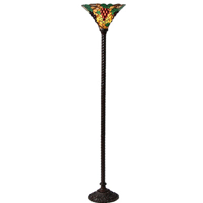 Tiffany Style Grape Torchiere Lamp