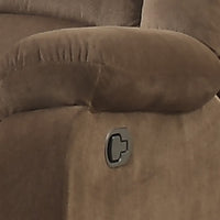 Brown 3 Piece Contemporary Polyester Reclining Living Room Set