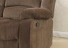 Brown 2 Piece Contemporary Polyester Reclining Living Room Set