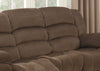 Brown 2 Piece Contemporary Polyester Reclining Living Room Set