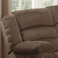 Brown Contemporary Polyester RecliningLiving Room  Sofa