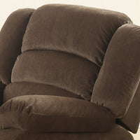 Brown Contemporary Living Room Reclining Chair With Polyester Fabric Cover