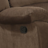 Brown Contemporary Living Room Reclining Chair With Polyester Fabric Cover