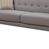 Gray Mid-Century Polyester Fabric Sofa