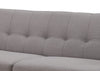 Gray Mid-Century Polyester Fabric Sofa