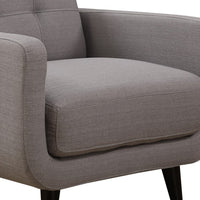 Gray Mid-Century Polyester Fabric Arm Chair