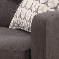 Charcoal Mid-Century Polyester Fabric Sofa