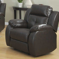 Espresso Transitional Power Reclining Leather Chair