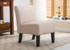 Khaki Armless Pinewood Slipper Chair