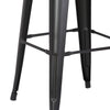 24" Matte Black Backless Metal Barstool With a Set of 2
