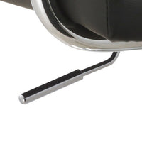 Black Contemporary Swivel Adjustable Arm Bar Stool with Cushion