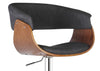 Gray Modern Swivel Adjustable Barstool with Armrests