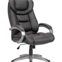 Black Pu Swivel Adjustable Powder Coated Office Chair