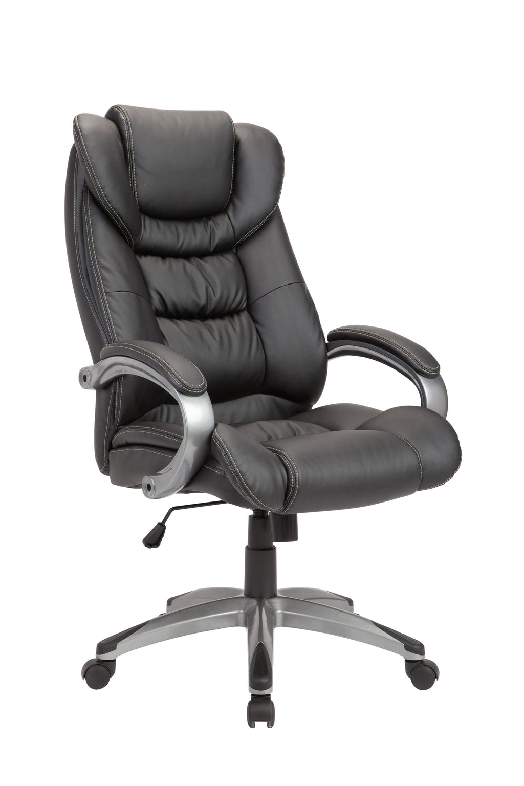 Black Pu Swivel Adjustable Powder Coated Office Chair