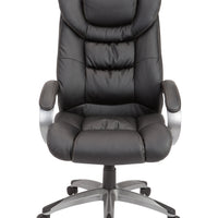 Black Pu Swivel Adjustable Powder Coated Office Chair