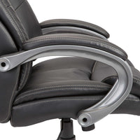 Black Pu Swivel Adjustable Powder Coated Office Chair