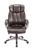 Brown Pu Swivel Adjustable Powder Coated Office Chair